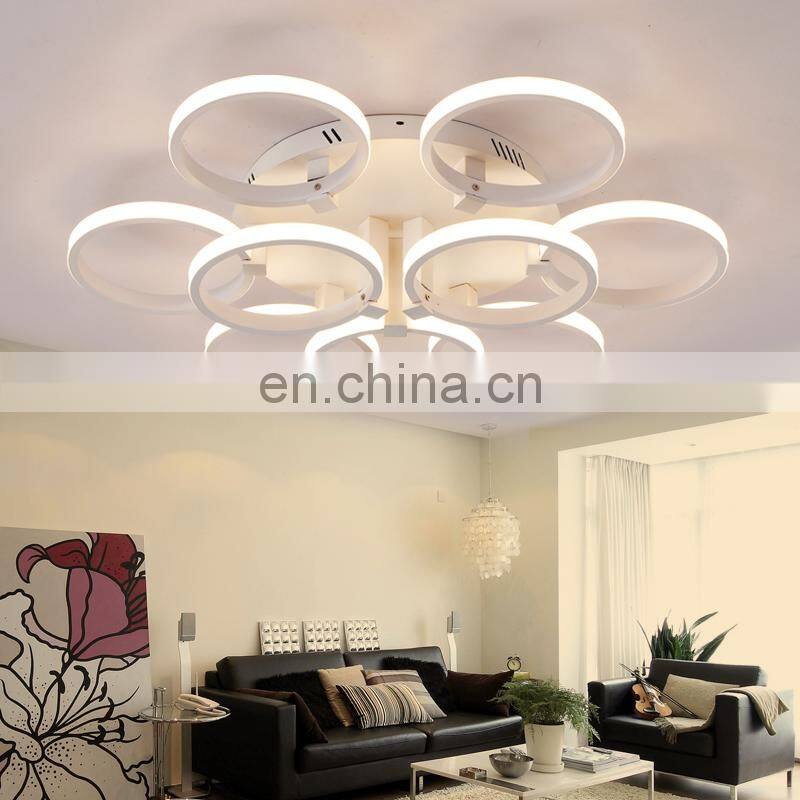 2018 New Products Creative Living Room Lamp 3/9/12 Head Warm Modern Flush Mount LED Ceiling Lamp with remote control