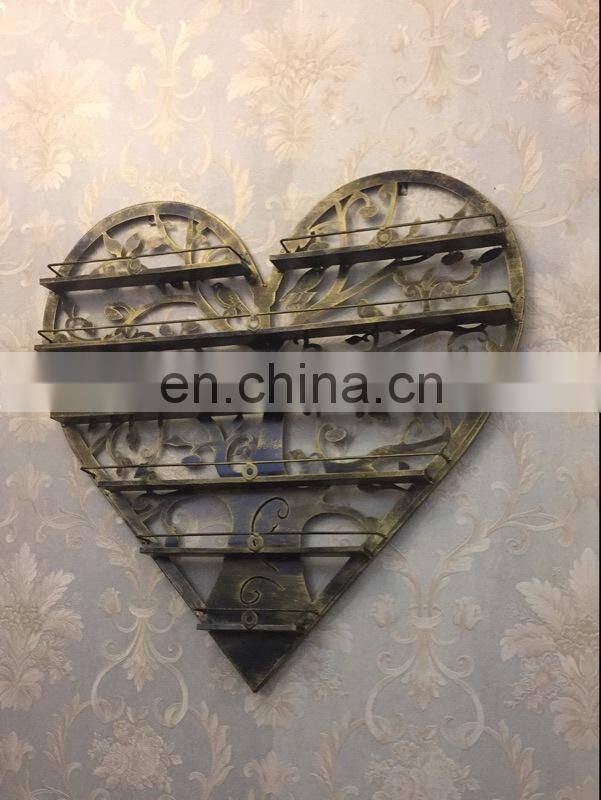 Nail Polish Rack Stand Heart Shaped Wall Shop Racks Solan Manicure Cosmetic Display Shelf Storage Box