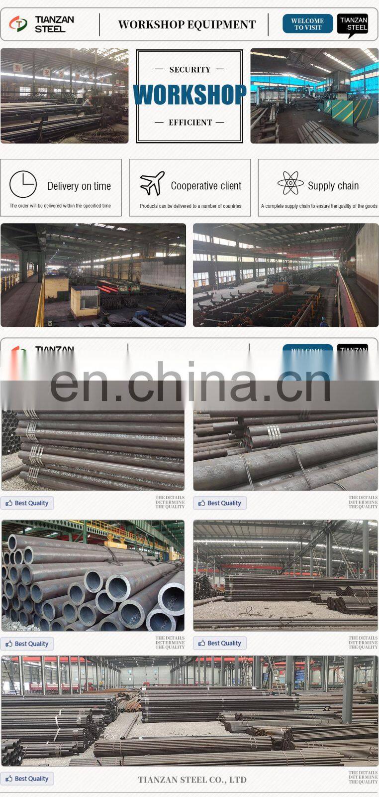 Low price Precision A53 Carbon Round seamless steel pipe and tube