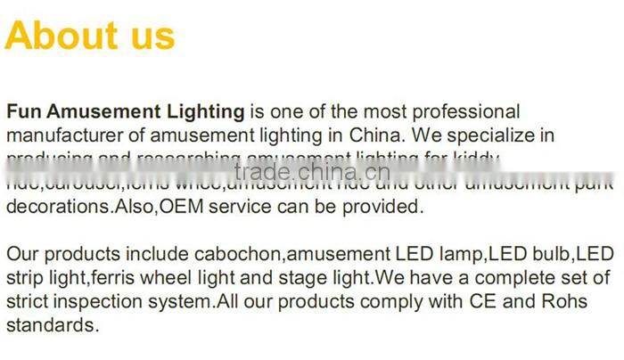 SMD5050 RGB auto running 40mm diameter e14 AC24V zhongshan fun amusement lighting factory