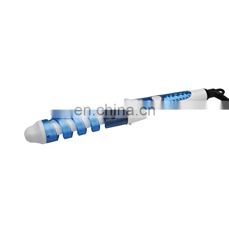 blue hair curler ceramic fast heating hair curler most popular hair curling wand