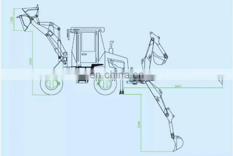 Front loader and backhoe hydraulic 4x4 loader backhoe Mini Backhoe Loader with Price