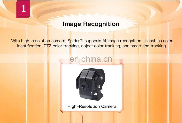 18DOF Hexapod Robot Spider Robot 2DOF PTZ with Main Board for Raspberry Pi 4B/2G Finished