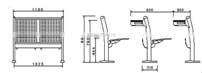 cheap college student desk and chair TC-002-L