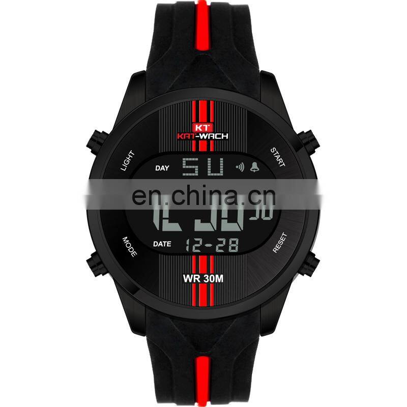 2019 KAT-WACH 716 Men's Fashion&Casual Watch Digital Movement Multi-Function Sport Watches