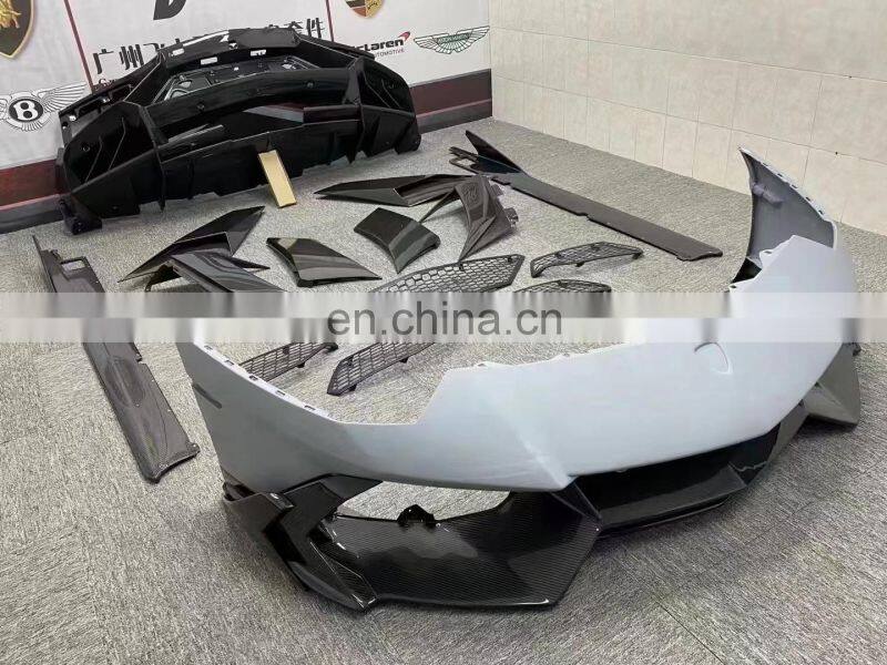 Runde Half Carbon For Lamborghini Aventador LP700 LP720 Mansory Style Body Kit Front Bumper Rear Bumper Side Skirts Wind Knife