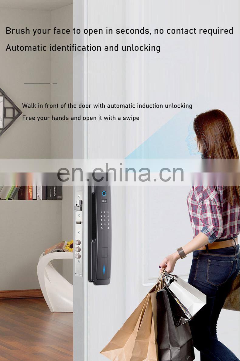 visible cat eye lock outdoor password electronic audio fingerprint gate smart digital door lock with camera for front door