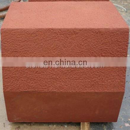 Red sandstone driveway paving slabs