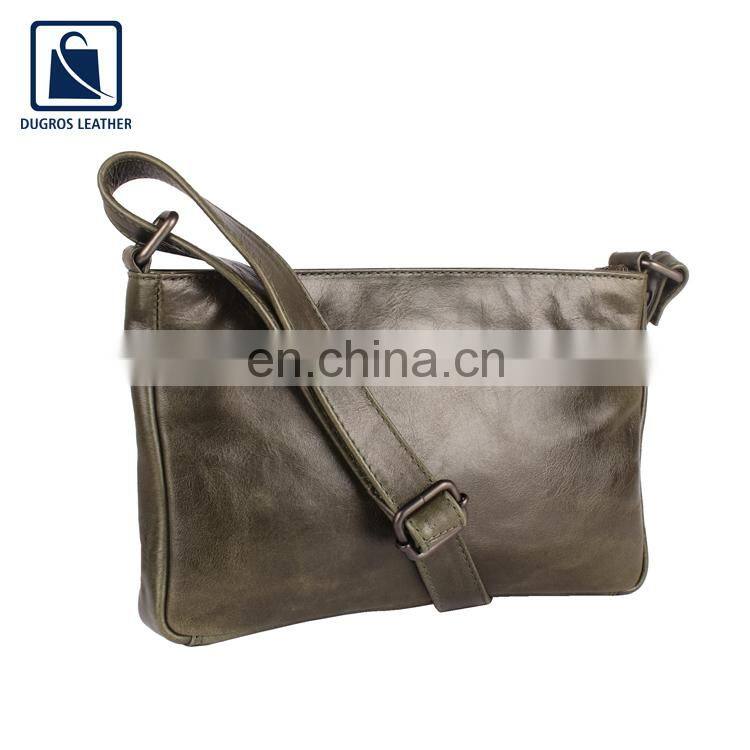 Elegant Design Luxury Polyester Lining Material Good Quality Wholesale Genuine Leather Women Sling Bag for Women