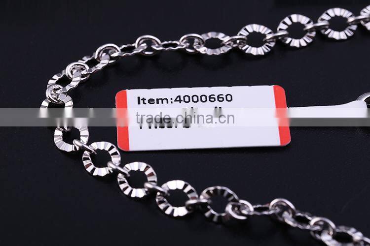 2015 fashion rhodium plated dimond cut chain necklace jewelry accessories