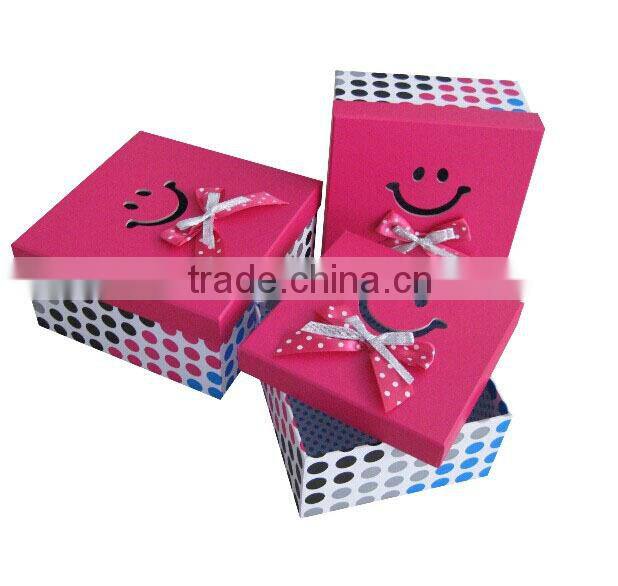 square colorful gift paper box set