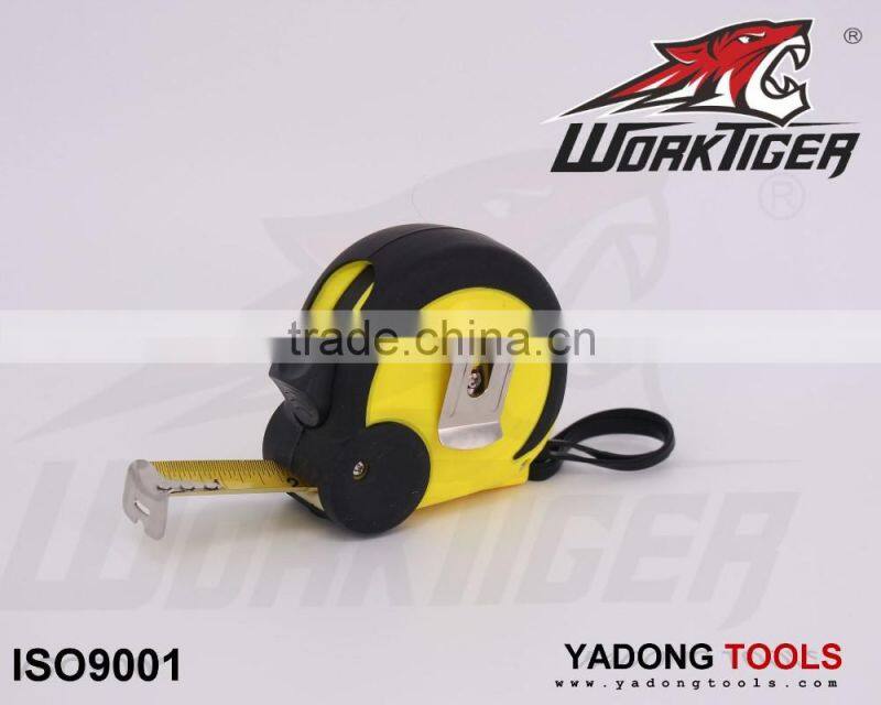 3m, 5m,7.5m,10m black rubber coating steel tape measure