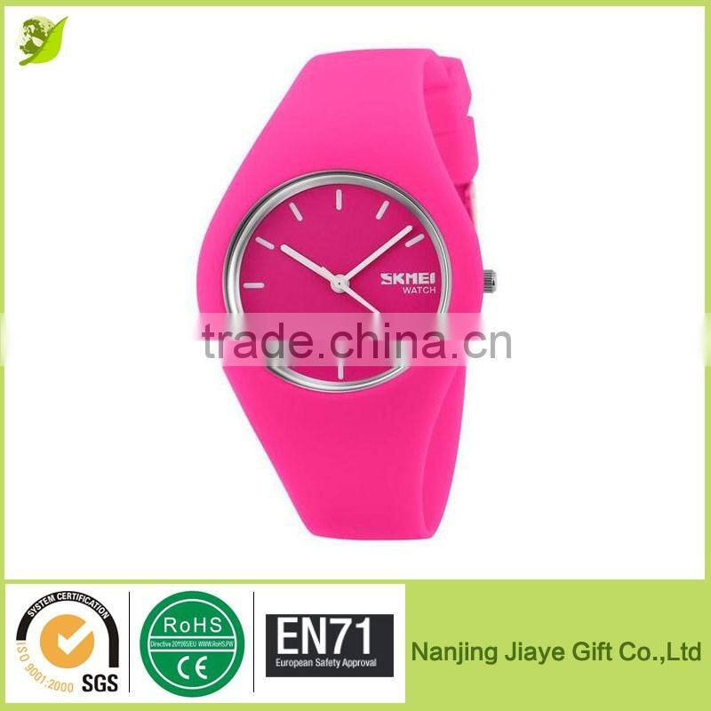 Colorful Jelly Silicon Rubber Strap Quartz Bracelet Wristwatches