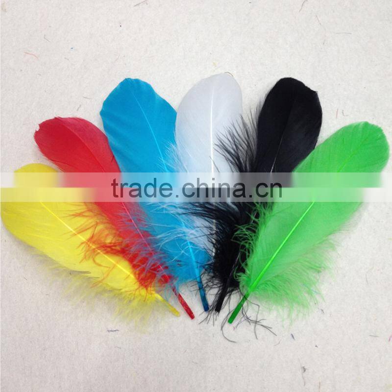 wholesale feather suppliers dyed black Goose feather trim