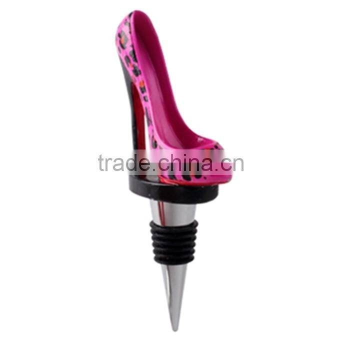 High Heel Sparkly Shoe Wine Bottle Stopper,Wine Champagne Saver Vacuum Wine Pump Sealing Preserver