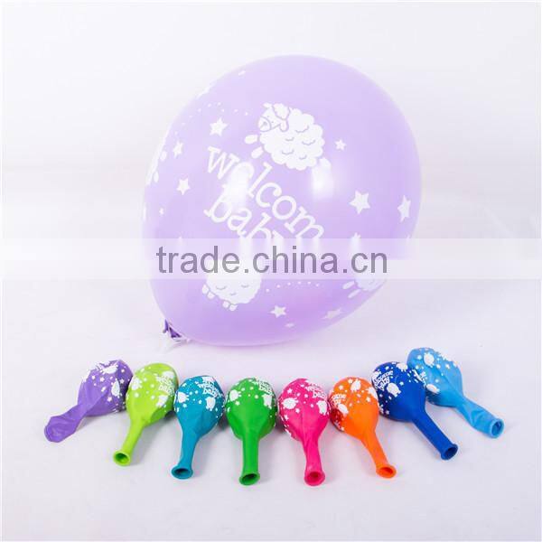 Best China quality EN71 approved 100% latex lamb and baby printed latex helium balloons