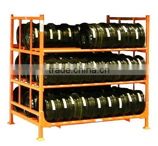 Heavy duty foldable metal welded tire rack