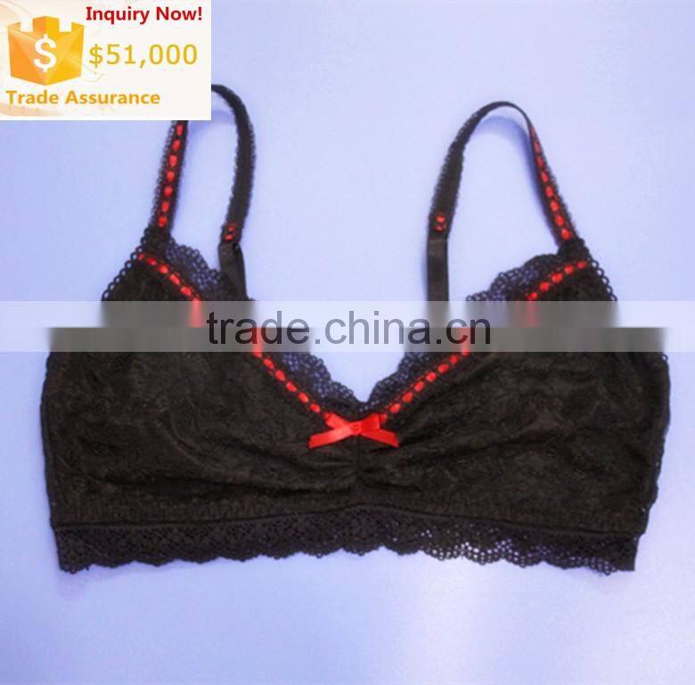 sex lace & mesh bra ,No mold cup