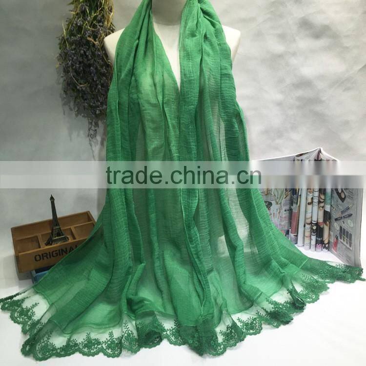 Beautiful Lace Splice Large Long Fashion Charm Women Hijab Scarf