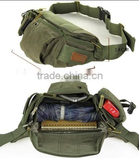 2016 Wholesale cheap men sports canvas waist bag/belt bag