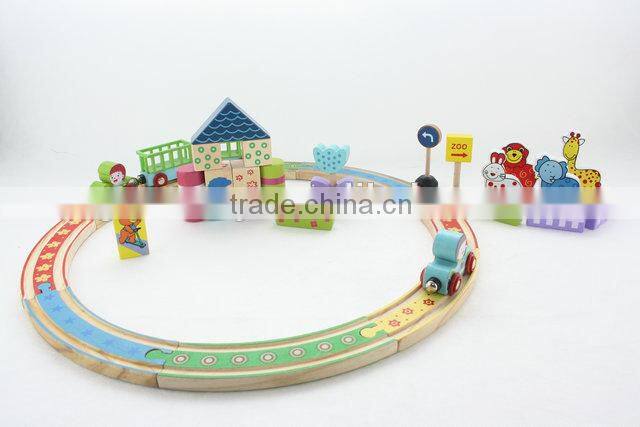 Wooden toys farm track train set,wooden railway tracks