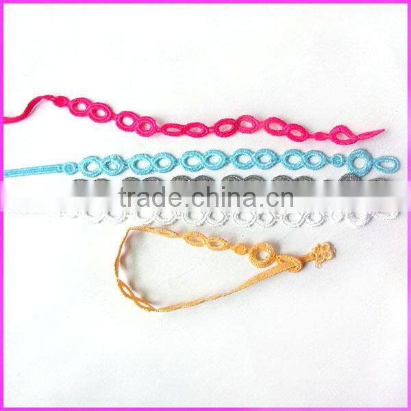 FL0934 Fashion Pirate Skull Lace friendship Bracelet