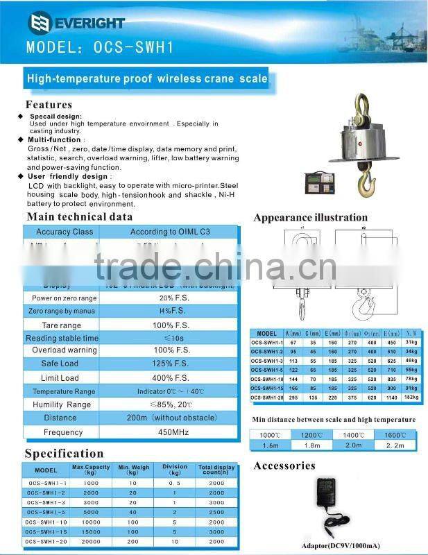 OCS-SWH1 digital hanging scale