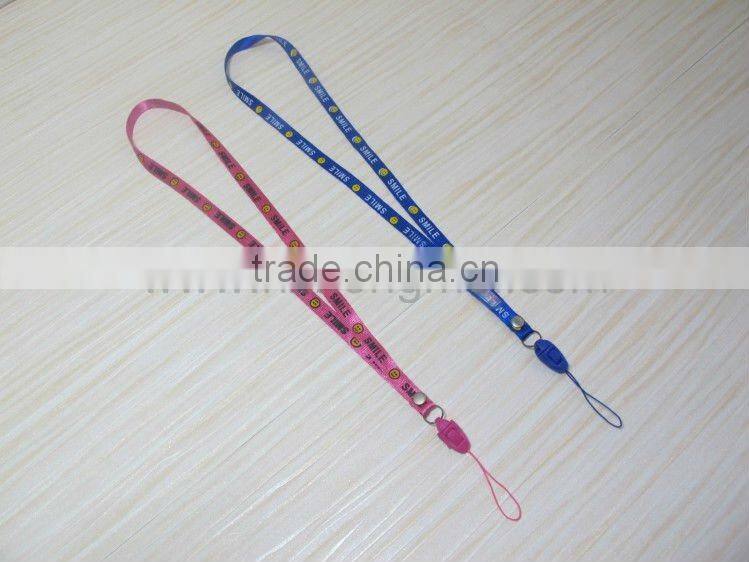 Polyester lanyard with smile