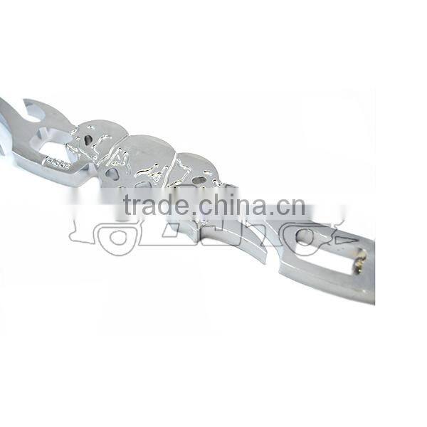 BJ-SL288-08 Custom Three Centered Skulls aluminum chrome motorbike shift linkage