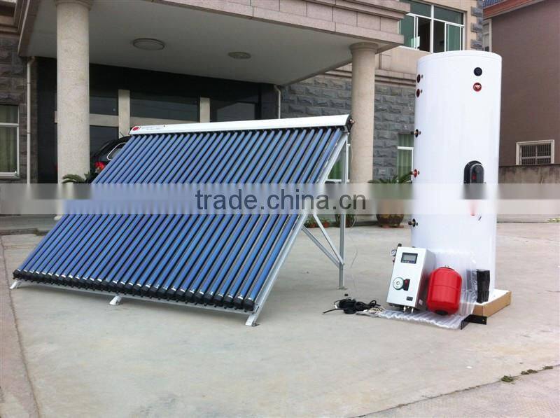 Split pressurized solar water heater collector with SP116 working station