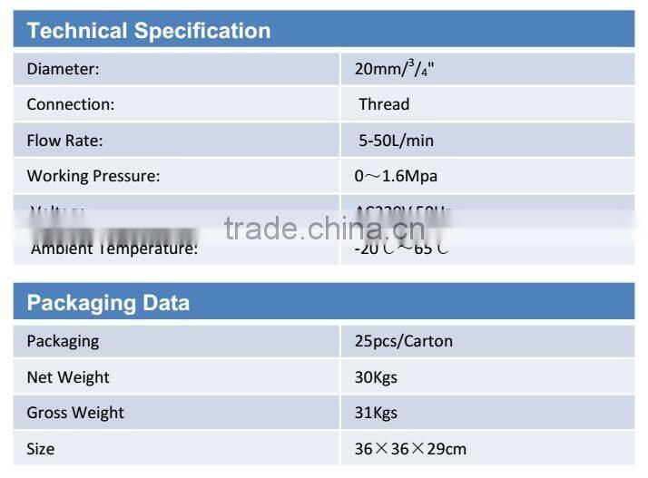 MSF-20 fuel solenoid valve for gasoline/ disel oil/kerosene