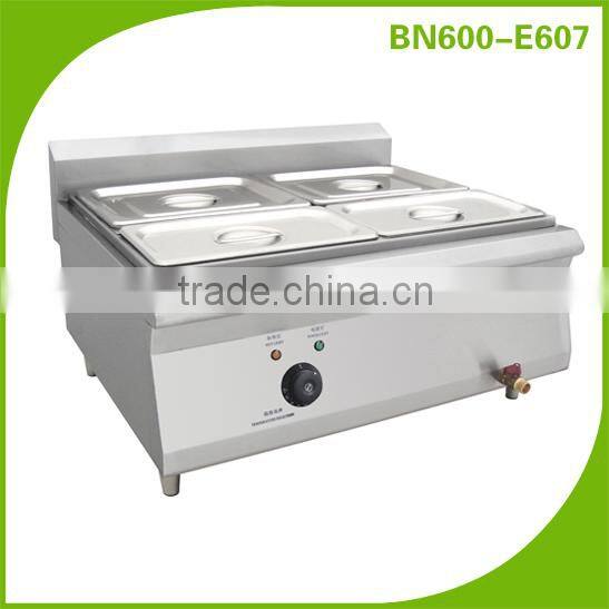 stainless steel table top electric bain marie food warmer with cabinet frame BN600-E607C