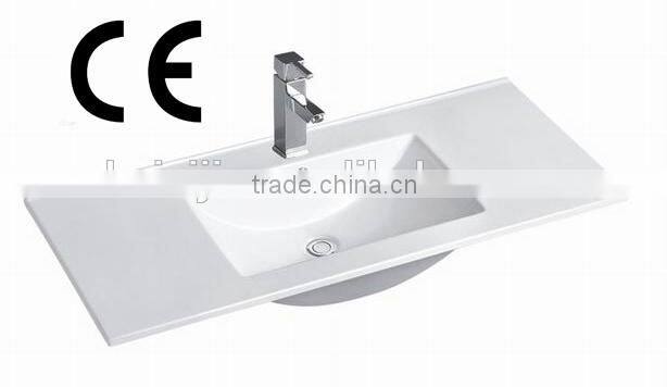 Hot selling ceramic thin edge cabinet basin/bathroom vanity (BSJ-9090E)