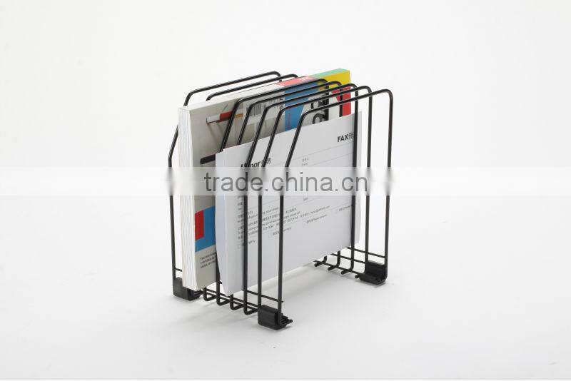 metal wire office desktop six upright section file letter holder