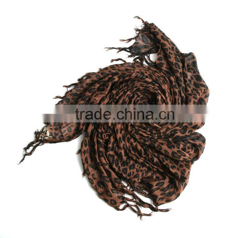 square scarf with leopard