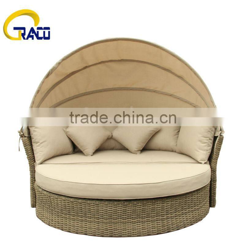 Canopy daybed rattan garden furniture outdoor