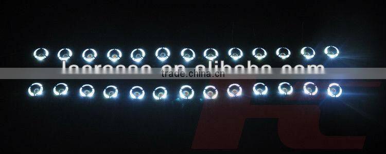 Dual color flexible 12V headlight led strip white as drl lights yellow as turning lights