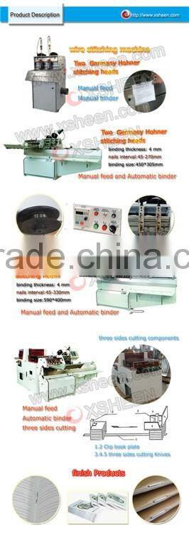 High quality powerful semi-auto saddle stitching machine