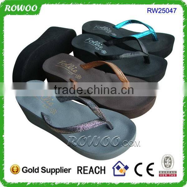 China Fashion Ladies Platform High Heel Pu Slipper