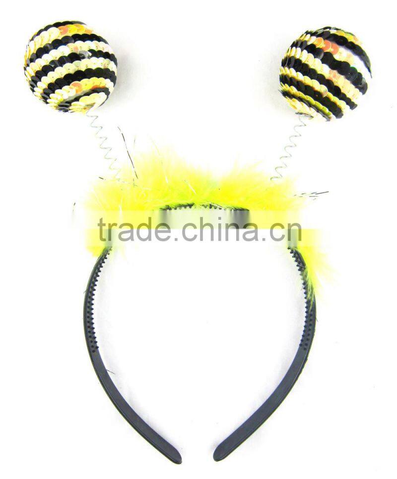 Black red beetle ladybug headband ladybird head poppers fancy dress costume accessory