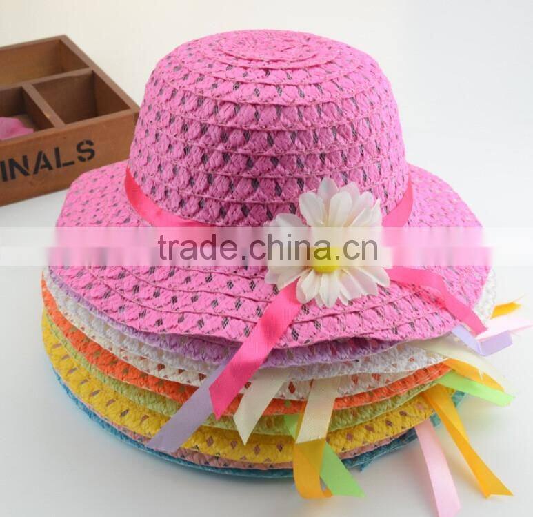 Sunflower Children Straw Hat,Wholesale Crochet Straw Hat For Chirldren