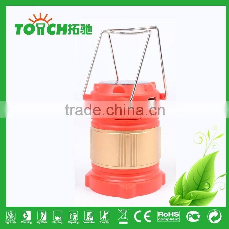 TOACH Lights High Quality Solar Rechargeable Camping Light Plastic Lantern Tent Lamp High Power Emergency Search Lights