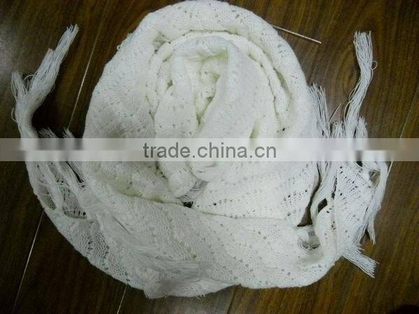 fashion lady acrylic knitted triangle shawl