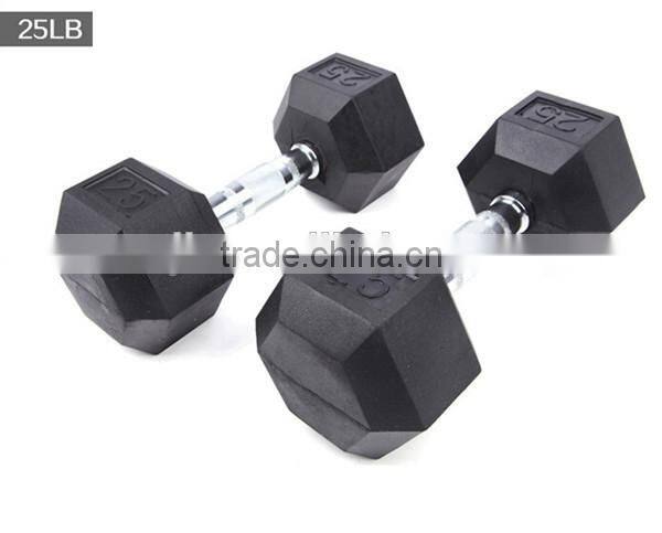 high quality PU Encased Solid Hex Dumbbell