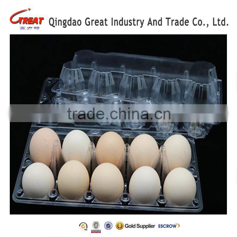 PET disposable plastic eggs Container plastic quail egg container 12 acounts