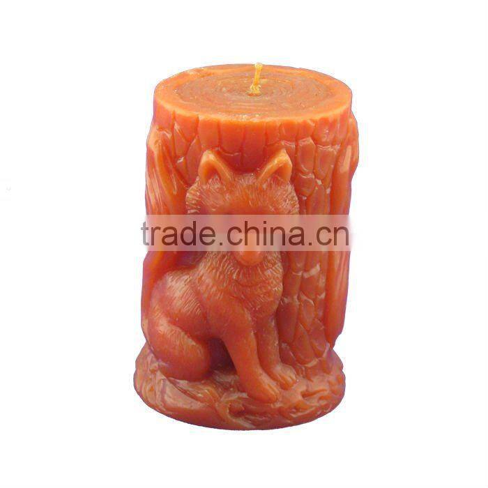 Christmas tree style pillar candle with vanilla scent