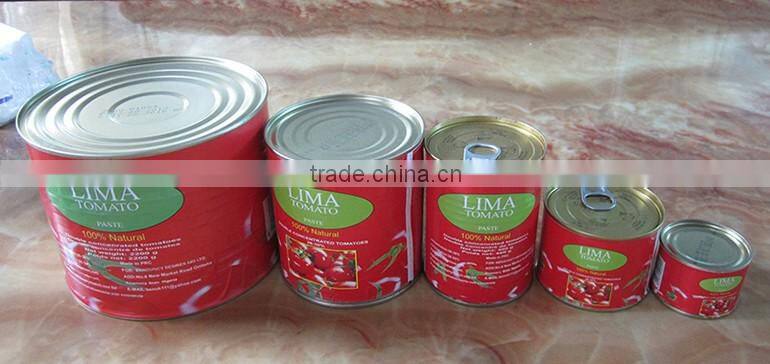 18-20% 22-24% 28-30% easy open & normal lid canned tomato paste from factory