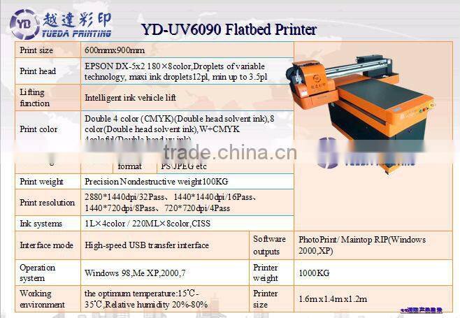 dihital YD-6090 UV Printing Machine for PMMA Products for sale