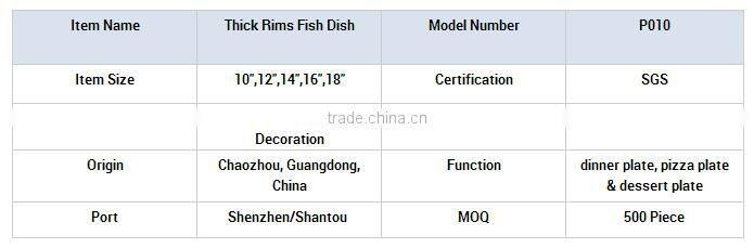 hot sale blue and white ceramic oval shape food fish dinner plates