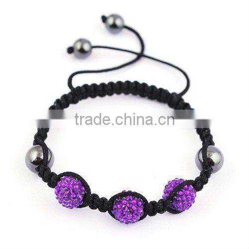 Cheap shamballa bracelet jewelry with resin ball